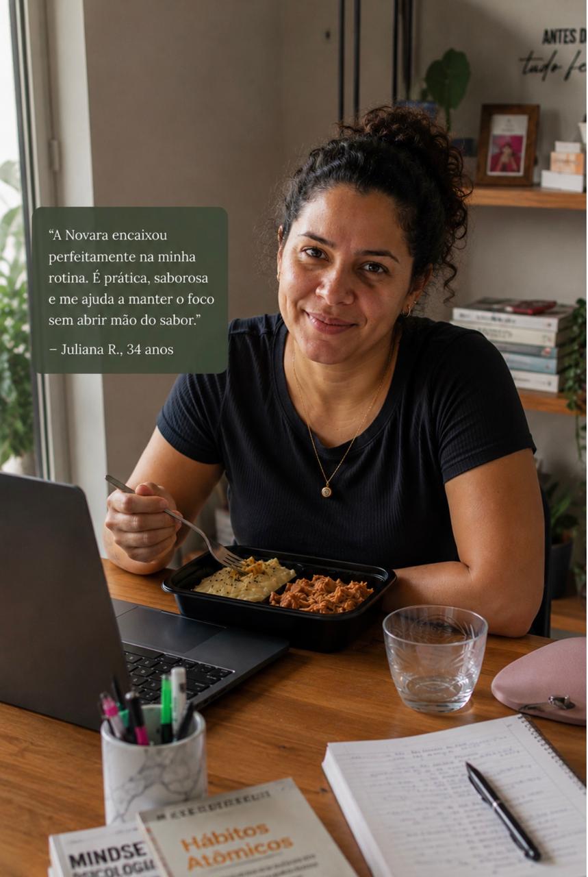 Juliana R., cliente Novara Fit Foods